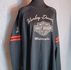 Harley-Davidson Womens 3X Black Performance Coolcore Long Sleeve Top